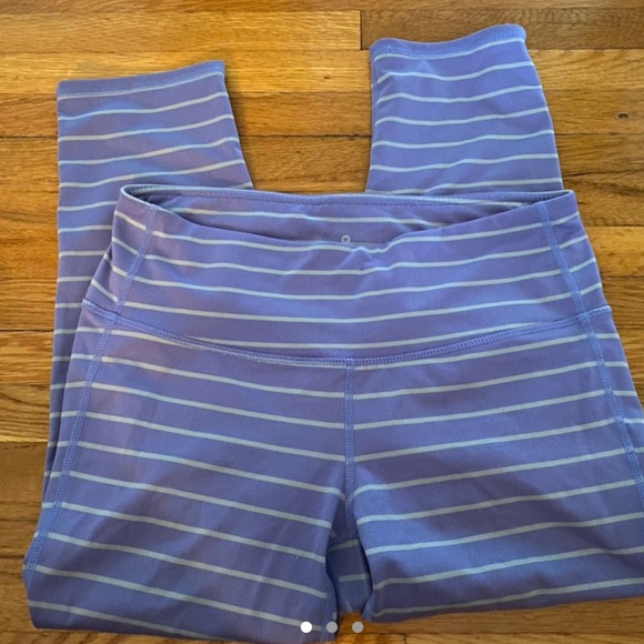 ATHLETA purple striped leggings - Picture 1 of 3